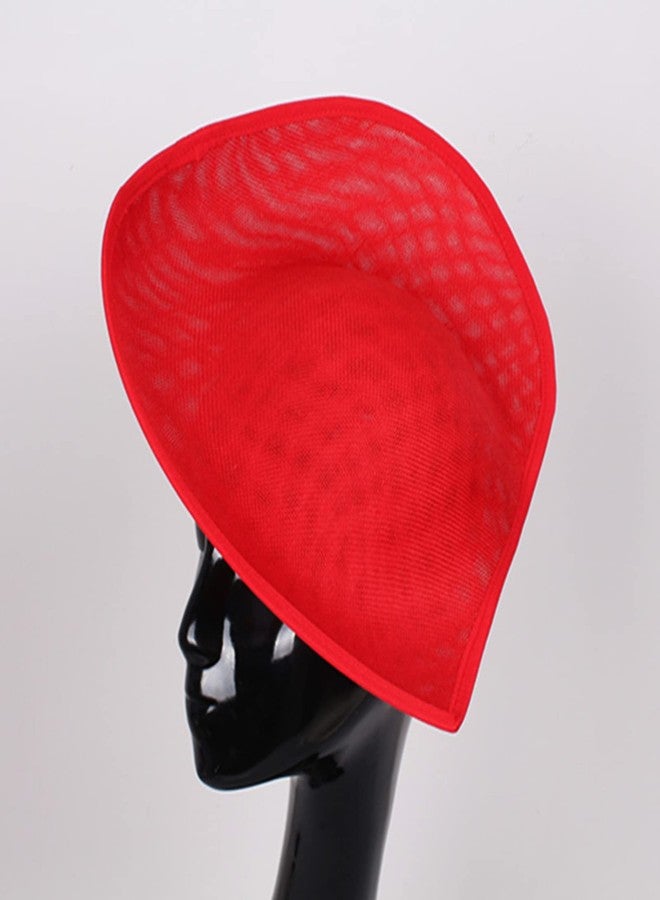 URTERYSER Hat Base DIY Saucer Sinamay Hat Base Teardrop Sinamay Saucer - 39.00 * 30.00 * 5.00CM, Red - Image 2